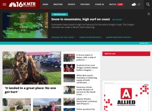 How nbc16.com looks like on a tablet such as an iPad.