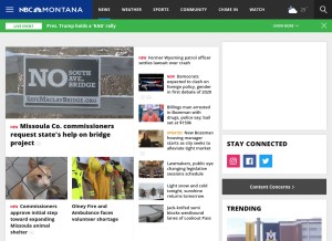 How nbcmontana.com looks like on a tablet such as an iPad.