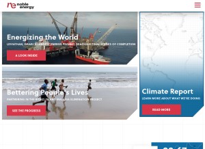 How nblenergy.com looks like on a tablet such as an iPad.