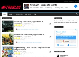 How nblog.org looks like on a tablet such as an iPad.