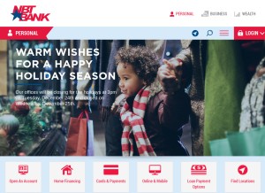 How nbtbank.com looks like on a tablet such as an iPad.