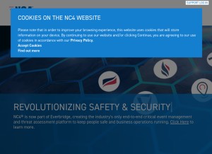How nc4.com looks like on a tablet such as an iPad.