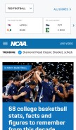 How ncaa.com looks like on a mobile device such as an iPhone.