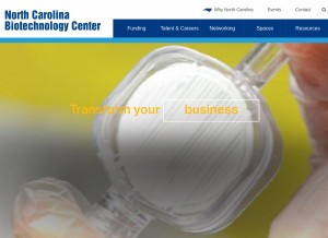 How ncbiotech.org looks like on a tablet such as an iPad.