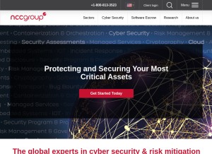 How nccgroup.com looks like on a tablet such as an iPad.