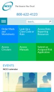 How ncci.com looks like on a mobile device such as an iPhone.
