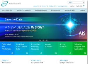 How ncci.com looks like on a tablet such as an iPad.