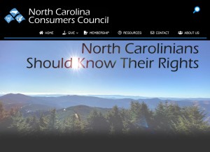 How ncconsumer.org looks like on a tablet such as an iPad.