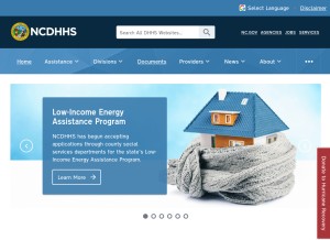 How ncdhhs.gov looks like on a tablet such as an iPad.