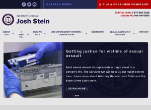 How ncdoj.gov looks like on a tablet such as an iPad.