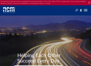 How ncmassociates.com looks like on a tablet such as an iPad.