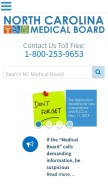 How ncmedboard.org looks like on a mobile device such as an iPhone.