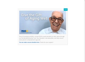 How ncoa.org looks like on a tablet such as an iPad.