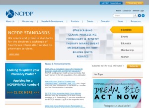 How ncpdp.org looks like on a tablet such as an iPad.