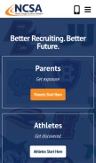 How ncsasports.org looks like on a mobile device such as an iPhone.