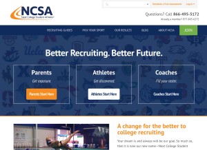 How ncsasports.org looks like on a tablet such as an iPad.