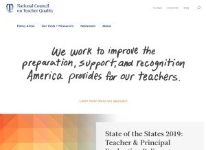 How nctq.org looks like on a tablet such as an iPad.