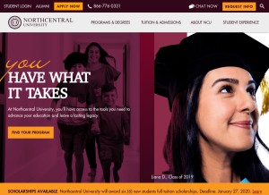 How ncu.edu looks like on a tablet such as an iPad.