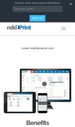 How nddprint.com looks like on a mobile device such as an iPhone.