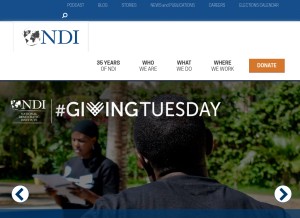 How ndi.org looks like on a tablet such as an iPad.