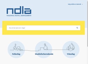 How ndla.no looks like on a tablet such as an iPad.