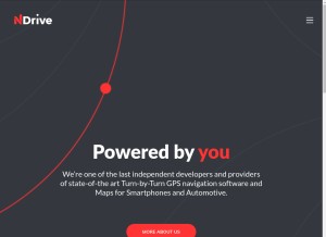 How ndrive.com looks like on a tablet such as an iPad.