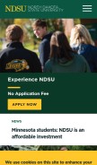 How ndsu.edu looks like on a mobile device such as an iPhone.