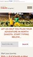 How ndtourism.com looks like on a mobile device such as an iPhone.