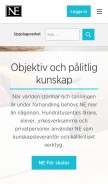 How ne.se looks like on a mobile device such as an iPhone.