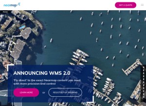 How nearmap.com looks like on a tablet such as an iPad.