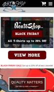 How neatoshop.com looks like on a mobile device such as an iPhone.
