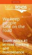 How neatroads.co.za looks like on a mobile device such as an iPhone.