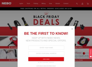 How nebotools.com looks like on a tablet such as an iPad.