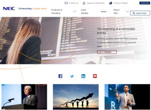 How nec.com looks like on a tablet such as an iPad.