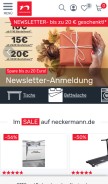 How neckermann.de looks like on a mobile device such as an iPhone.