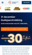 How nederlandseloterij.nl looks like on a mobile device such as an iPhone.