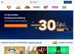How nederlandseloterij.nl looks like on a tablet such as an iPad.