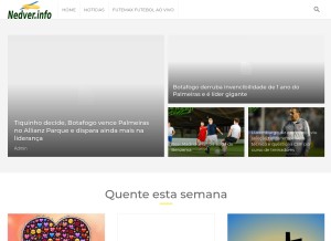 How nedver.info looks like on a tablet such as an iPad.