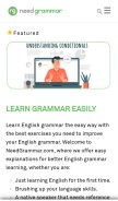 How needgrammar.com looks like on a mobile device such as an iPhone.