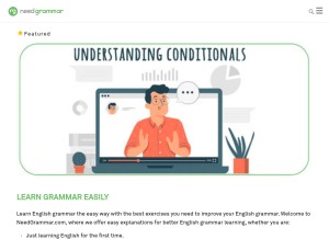 How needgrammar.com looks like on a tablet such as an iPad.