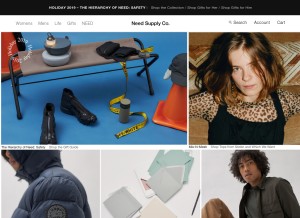 How needsupply.com looks like on a tablet such as an iPad.