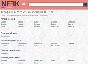 How neek.su looks like on a tablet such as an iPad.