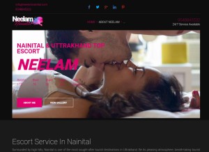 How neelamnainital.com looks like on a tablet such as an iPad.