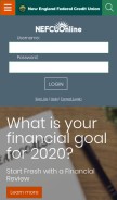 How nefcu.com looks like on a mobile device such as an iPhone.