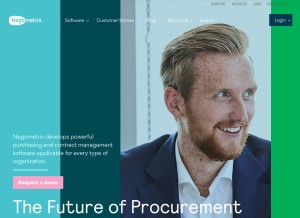 How negometrix.com looks like on a tablet such as an iPad.