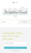 How neighborfoodblog.com looks like on a mobile device such as an iPhone.