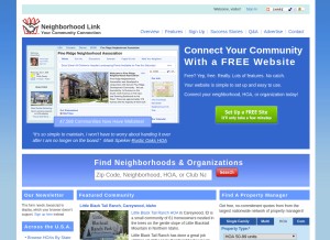How neighborhoodlink.com looks like on a tablet such as an iPad.