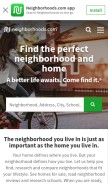 How neighborhoods.com looks like on a mobile device such as an iPhone.