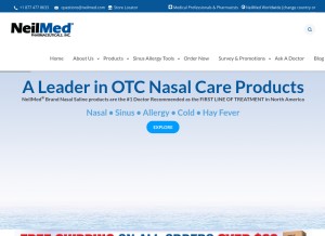 How neilmed.com looks like on a tablet such as an iPad.