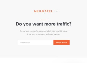 How neilpatel.com looks like on a tablet such as an iPad.